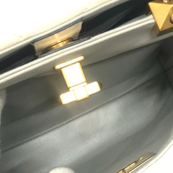 VALENTINO VW0B0197BSF Rockstud Roman studs Bag Hand Bag Leather White - Picture 14 of 15